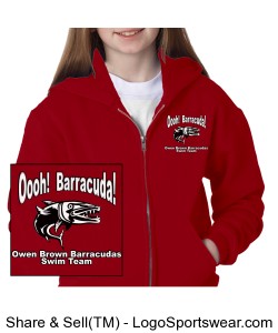 Youth Zip-Up Sweatshirt (Jerzees Heavyweight) Design Zoom